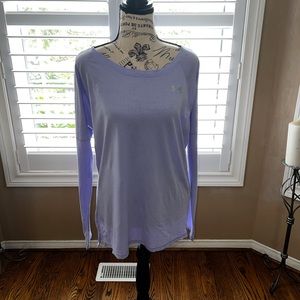 EUC Under Armour Light Purple Long Sleeve T-Shirt - Medium